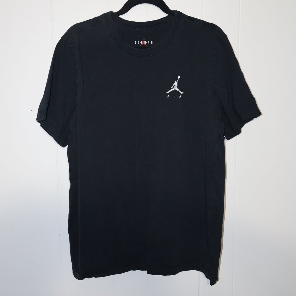 Jordan Air Black Embroidered Logo T-Shirt (Men’s‎ XL)